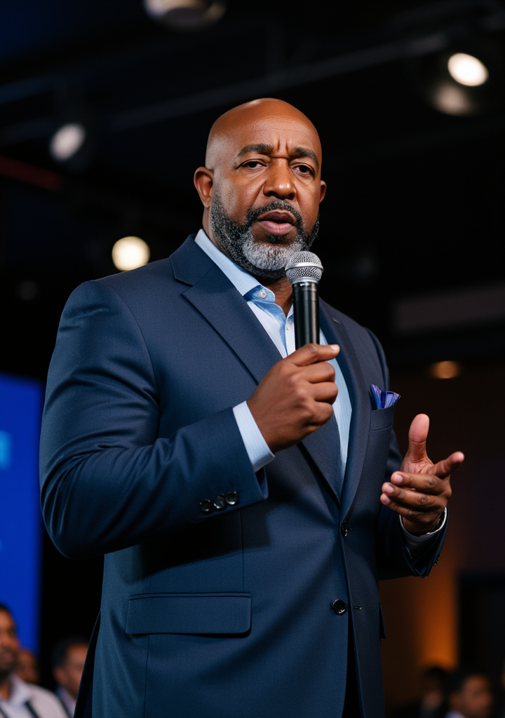 Fernando Jackson speaking at an event